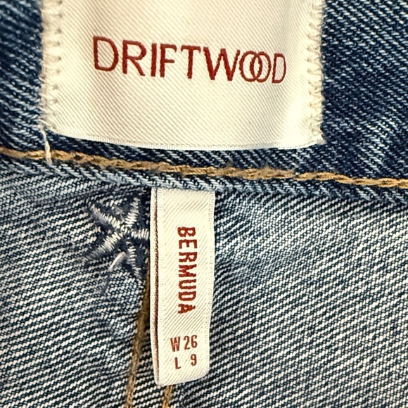 DRIFTWOOD Blue Jean Shorts with Red and White Star Embroidery - Picture 3 of 8